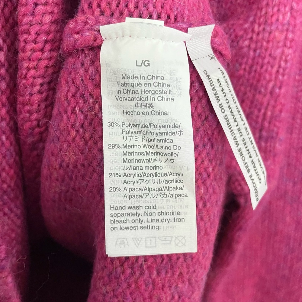 J. Crew Women's Alpaca Wool Blend Crewneck Sweater Fuchsia Heather NWT - Picture 10 of 14